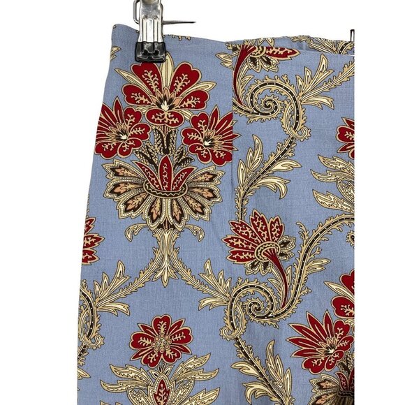 Talbots Floral Paisley Princess Waist 'Stretch' Ankle Pants Size 6 - Picture 3 of 8